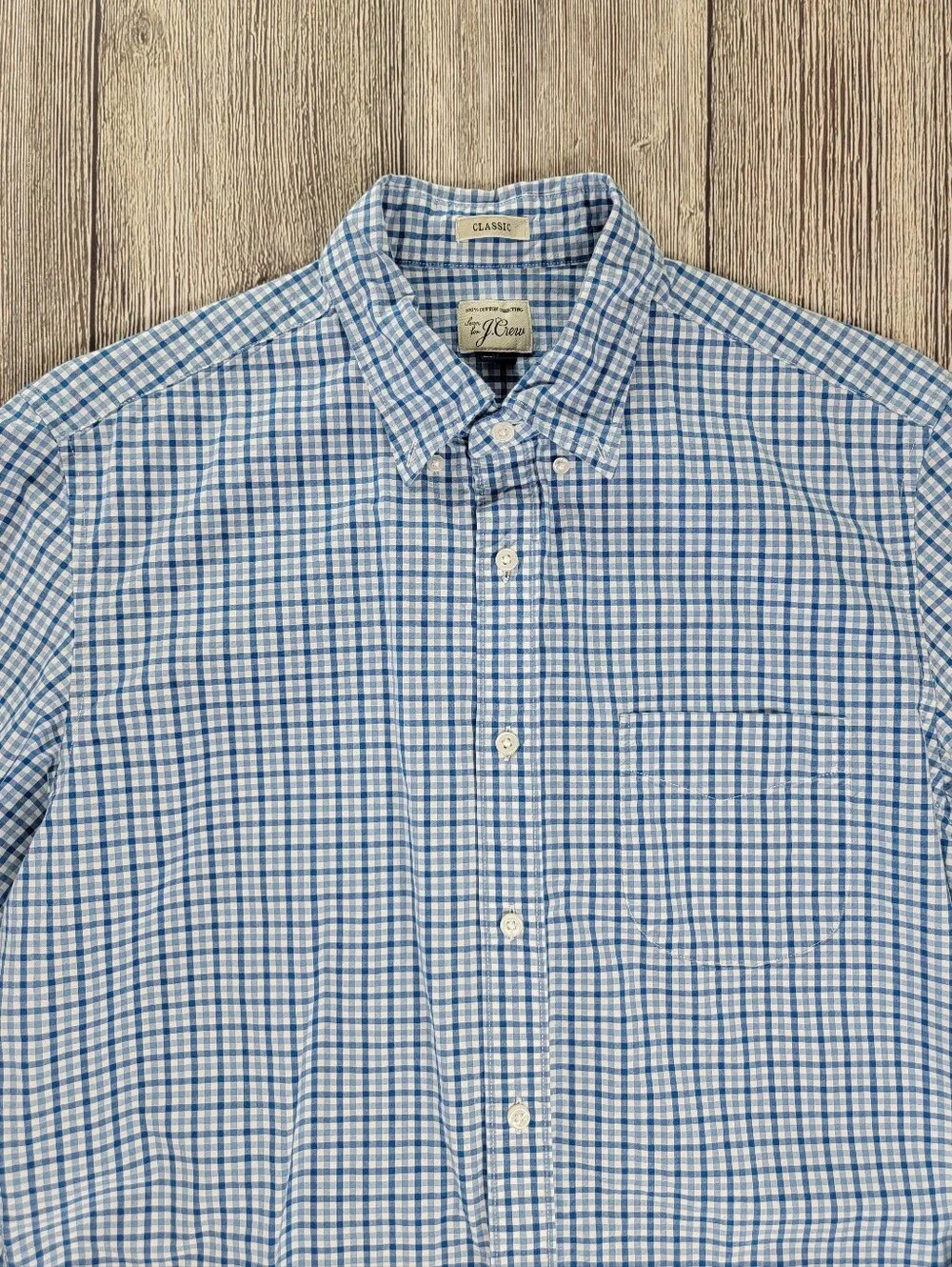J. Crew Classic Cotton Plaid Button Down Shirt